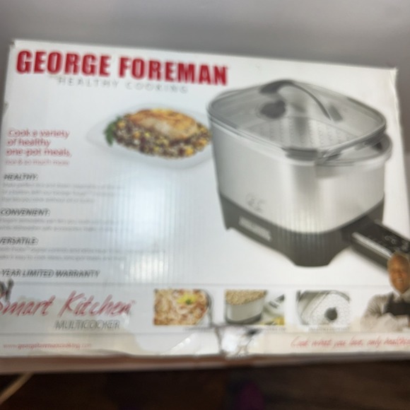 NEW Open Box George Foreman Healthy Cooking Smart Kitchen MultiCooker NEW - Picture 1 of 7